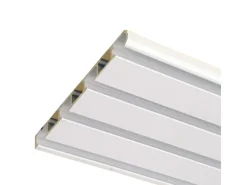 Bestlivings Gardinenschienen^Vorhangschiene 450 cm Aluminium Weiß 4 Lauf / 3 x 120 cm & 90 cm