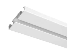 Bestlivings Gardinenschienen^Vorhangschiene Aluminium Weiß 1 bis 2 Lauf 120 cm