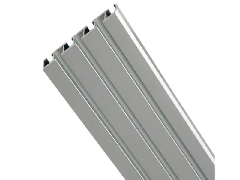 Bestlivings Vorhangschiene Aluminium Silber 3 bis 4 Lauf 120 cm