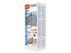 Bestway Stahlrahmen-Pool Set Steel Pro Max Frame Ø 427 x 122 cm Rund Grau