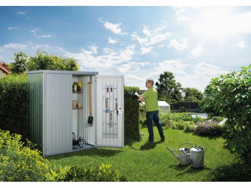 Biohort Geräteschrank Gr. 150 Silber-Metallic B x T: 155 cm x 83 cm