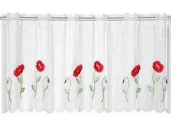 Sehlbach Bistrogardine Mohnblume Rot 45 cm x 155 cm