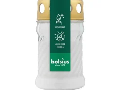 Bolsius Grablaterne Twist Ø 6,3 cm x 11 cm Weiß