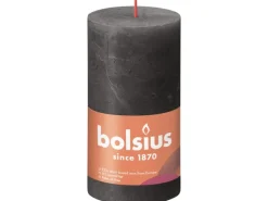 Bolsius Rustik-Kerze Shine 130/68 mm Stürmisches Grau