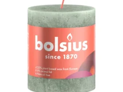 Bolsius Bastelzubehör^Rustik-Kerze Shine Ø 6,8 cm x 8 cm Jadegrün