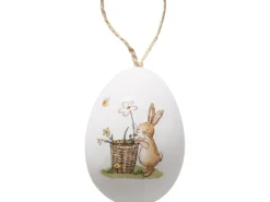 Boltze Dekoanhänger Osterei mit Hase 4 Stück