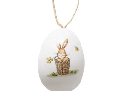 Boltze Dekoanhänger Osterei mit Hase 4 Stück
