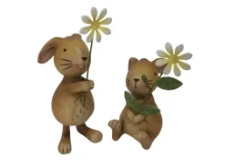 Boltze Figur Easy 2-fach Sortiert 12 cm x 7 cm x 5 cm Natur