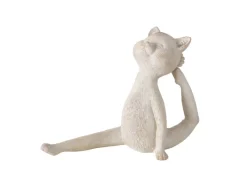 Boltze Dekorative Figuren^Home Deko-Figur Yoga Katze 3-fach Sortiert 15 cm x 6 cm x 14,5 cm Beige