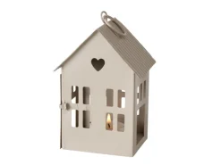 Boltze Windlichter^Home Laterne Alamo Klein 13 cm x 7 cm x 9 cm Beige