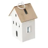 Boltze Home Laterne Solna 21 cm x 10 cm x 13 cm Weiß-Natur