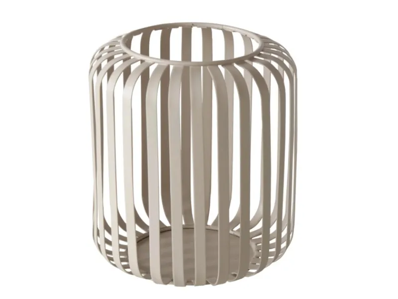 Boltze Laternen^Home Windlicht Viki Ø 13 cm x 15 cm Beige