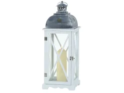 Boltze Laterne Bristol 61 cm x 22 cm x 22 cm Grau-Weiß