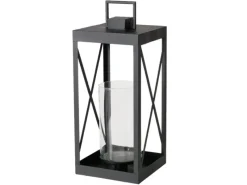 Boltze Laternen^Laterne Xenia Groß 58 cm x 26,5 cm x 26 cm Schwarz