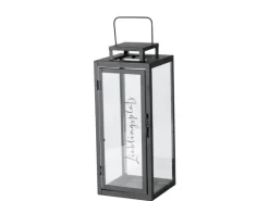 Boltze Laternen^Laternen-Set Berlin 2 -teilig 50 cm x 20 cm x 20 cm Schwarz