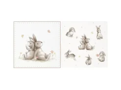 Boltze Servietten Knuffi 2-fach Sortiert 3 cm x 165 cm x 165 cm Weiß-Beige