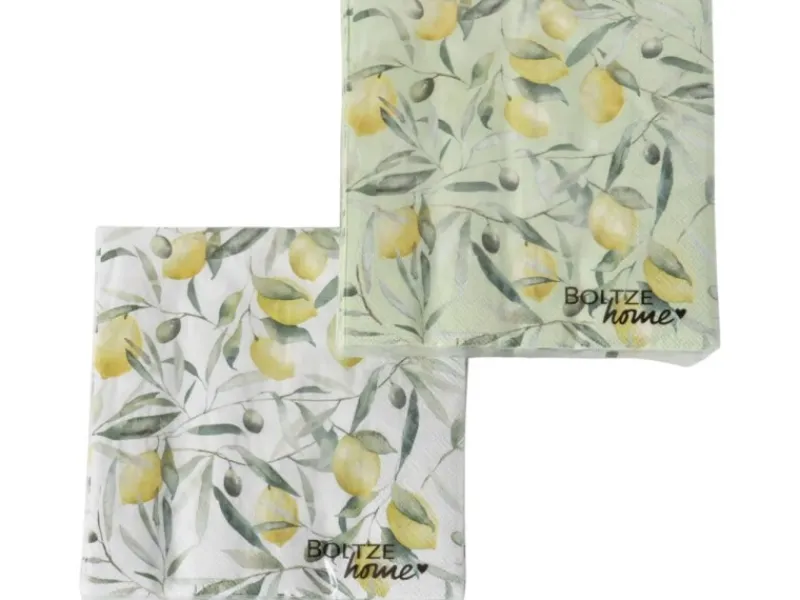 Boltze Servietten Zitronella 2-fach Sortiert 20 Stück