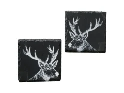 Boltze Dekorative Figuren^Untersetzer Moritz 2-fach Sortiert 10,5 cm x 10,5 cm Schwarz - Weiß