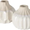 Boltze Vase Malia 2-fach Sortiert 9 cm x Ø 10 cm Beige-Creme