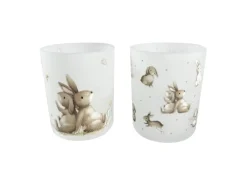 Boltze Windlicht Knuffi Groß 10 cm x 9 cm x 9 cm Weiß