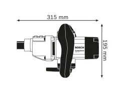 Bosch Professional Lacke Mischen^Rührwerk GRW 12 E 1.200 W inkl. Rührkorb 140 mm