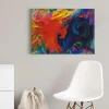 Bricoflor Abstrakte Kunst Leinwand Bild Wandbild In Gemälde Optik Für Wohnzimmer Und Schlafzimmer Buntes Leinwandbild Im Stil Abstrakter Malerei