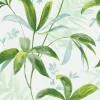 Bricoflor Tapetenmuster^Aquarell Tapete mit Blätter Muster Grüne Vliestapete Blatt Design in Wasserfarben Optik Ranken Mustertapete in Weiß Grün für Schlafzimmer