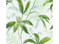 Bricoflor Tapetenmuster^Aquarell Tapete mit Blätter Muster Grüne Vliestapete Blatt Design in Wasserfarben Optik Ranken Mustertapete in Weiß Grün für Schlafzimmer