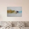 Bricoflor Wanddekoration^Aquarell Wandbild Modern Skandinavisches Leinwandbild Mit Wasserfarben Motiv Keilrahmen Bild In Weiß Und Gold Auf Canvas Für Büro