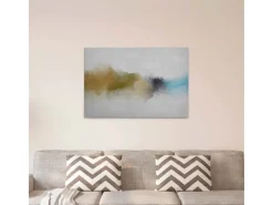 Bricoflor Wanddekoration^Aquarell Wandbild Modern Skandinavisches Leinwandbild Mit Wasserfarben Motiv Keilrahmen Bild In Weiß Und Gold Auf Canvas Für Büro