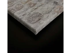 Bricoflor Wanddekoration^Badezimmer Deko Wandbilder In 120 X 80 Cm Leinwandbild In Steinoptik Hellgrau Ideal Für Küche Und Wohnzimmer