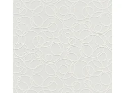 Bricoflor Überstreichbare Tapeten|Tapetenmuster^überstreichbare Tapete mit Kreis Muster Vlies Mustertapete in Weiß zum überstreichen Wohnzimmer und Badezimmer Vliestapete Gemustert