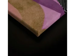 Bricoflor Bild Abstrakte Kunst Rosa Gold Flieder Moderne Kunst Leinwandbild Mit Menschen Für Wohnzimmer Und Esszimmer 90 X 60 Cm