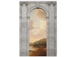 Bricoflor Wanddekoration^Bild Mit Torbogen Antike Architektur Auf Leinwandbild Gemälde Stil Kunst Wandbild Ausgefallen 80 X 120 Cm Für Wohnzimmer