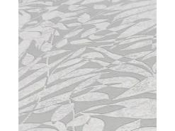 Bricoflor Tapetenmuster^Blätter Tapete in Grau Silber Vlies Mustertapete für Schlafzimmer und Küche Metallic Vliestapete mit Palmenblättern