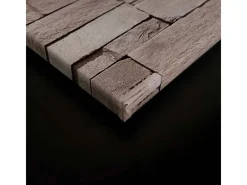 Bricoflor Deko Wandbild In Bruchstein Optik Beige Leinwandbild Mit 3D Effekt Mauer Bild Auf Leinwand Für Küche Und Badezimmer