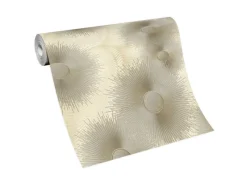 Bricoflor Goldene Tapete im Art Deco Stil Metallic Vliestapete Der 20Er Jahre Elegante Vlies Wandtapete mit Ornament für Esszimmer und Schlafzimmer