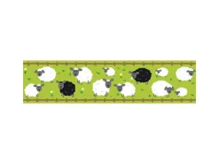 Bricoflor Tapezierzubehör^Kinderzimmer Bordüre mit Schafen Selbstklebend Tier Tapetenbordüre in Grün Ideal für Babyzimmer Vlies Kindertapete für Jungen und Mädchen