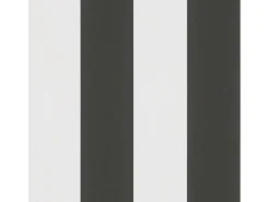 Bricoflor Klassische Tapete Schwarz Weiß Gestreift Vlies Wandtapete mit Blockstreifen für Wohnzimmer Streifentapete in Textiloptik mit Vinyl