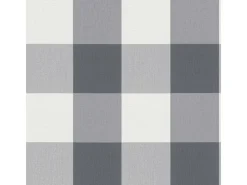 Bricoflor Landhaus Tapete Kariert Schwarz Weiße Vliestapete mit Vinyl Ideal für Esszimmer und Küche Vlies Wandtapete mit Karomuster Abwaschbar