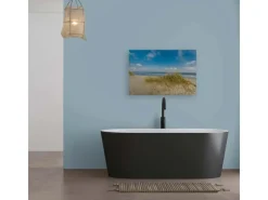 Bricoflor Leinwandbild Dünen Strand Meer Wandbild Ostsee Mit Küstenlandschaft Deko Bild Maritim Für Schlafzimmer In 90 X 60 Cm