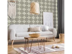 Bricoflor Marokkanische Tapete Weiß Grau Vlies Mosaiktapete Orientalisch für Küche und Bad Arabische Vliestapete in Mosaik Fliesenoptik im Orient Stil