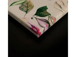 Bricoflor Pastell Leinwandbild Mit Frühlingsblumen Canvas Wandbild Mit Vögeln Und Rosen Schlafzimmer Bild Auf Keilrahmen In Rosa Und Grün