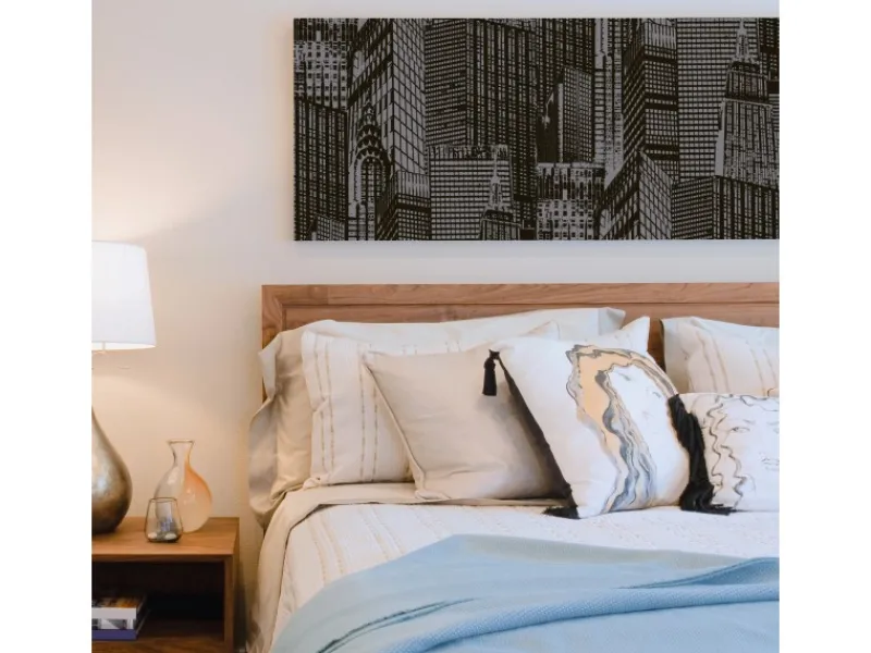 Bricoflor Schwarze Tapete Selbstklebend Modernes Tapeten Panel Ideal für Schlafzimmer und Küche Wolkenkratzer Vliestapete mit Vinyl