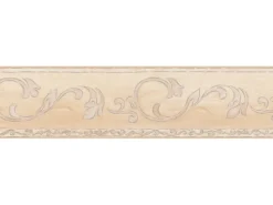 Bricoflor Selbstklebende Bordüre für Küche im Landhausstil Beige Tapetenbordüre im Mediterranen Stil Ornament Wand Bordüre aus Vlies und Vinyl