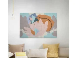 Bricoflor Wanddekoration^Skandinavisches Leinwandbild In Pastellfarben Wohn Und Schlafzimmer Bild Auf Leinwand Im Scandi Stil Modernes Wandbild Mit Abstraktem Muster