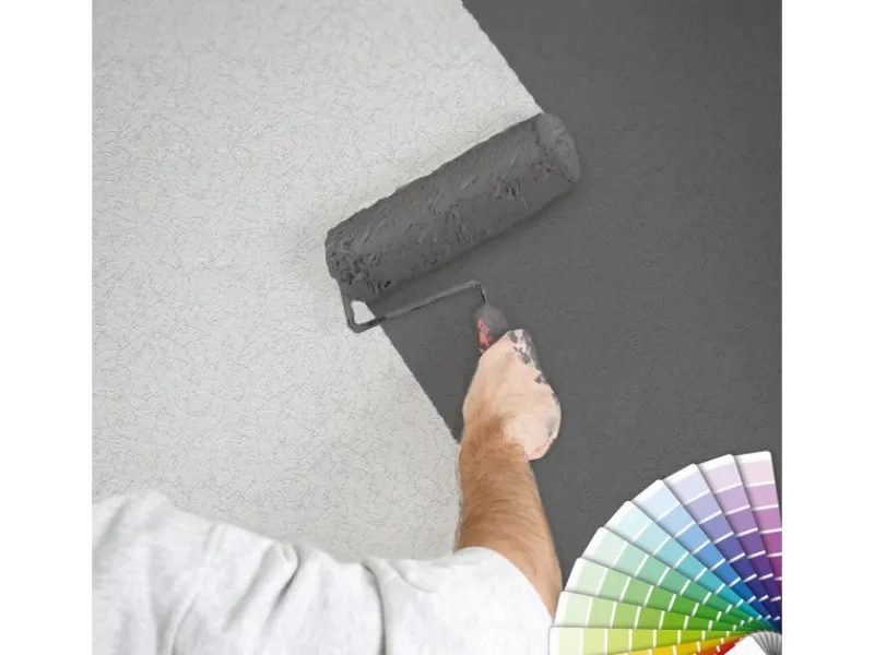 Bricoflor Überstreichbare Tapeten^Uni Vliestapete mit Struktur überstreichbare Wohnzimmer und Flur Tapete mit Vinyl Einfarbige Vlies Wandtapete in Weiß zum überstreichen