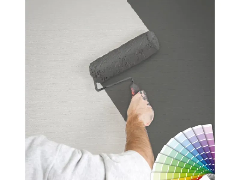 Bricoflor Vlies Strukturtapete Weiß Uni Tapete mit Struktur zum überstreichen Einfarbige Vliestapete Schlicht mit Vinyl überstreichbar