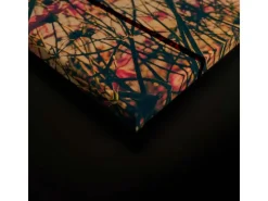 Bricoflor Wanddekoration^Wandbild Fensterblick In Garten Leinwandbild Mit Blumenwiese In Sonnenuntergang Deko Bild Für Schlafzimmer In 90 X 60 Cm