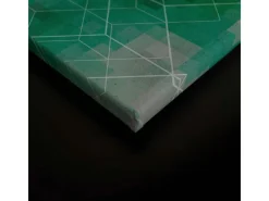 Bricoflor Wanddekoration^Wandbild Grün Abstrakt Für Wohnzimmer Und Büro Leinwandbild Geometrisch Mit Pixeln In 90 X 60 Cm Deko Bild Farbverlauf